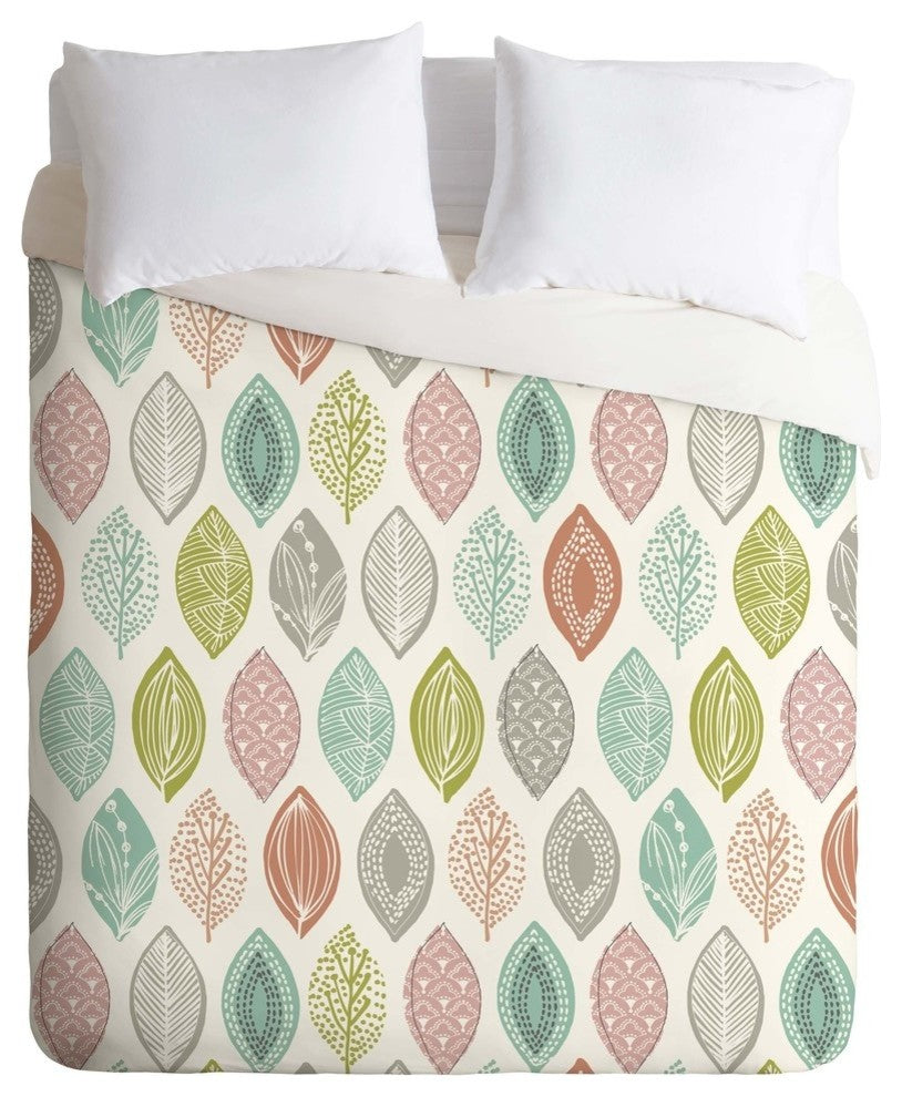 Deny Designs Wendy Kendall Leaf Pod Duvet Cover - Lightweight