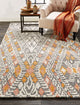 Weave & Wander Oria Rug, Tangerine, 2'x3'