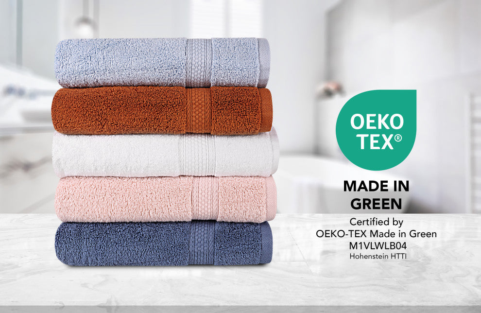 A1HC Hand Towel 6-Piece Set, 100% Ring Spun Cotton, Charcoal