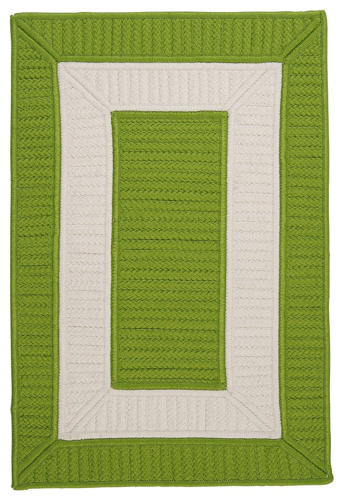 Rope Walk Rug, Bright Green, 14"x17" Swatch Sample