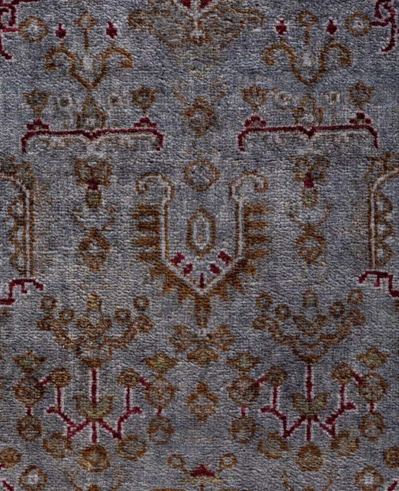Overdyed One-of-a-Kind Hand-Knotted Area Rug Gray, 3' 1" x 4' 10"
