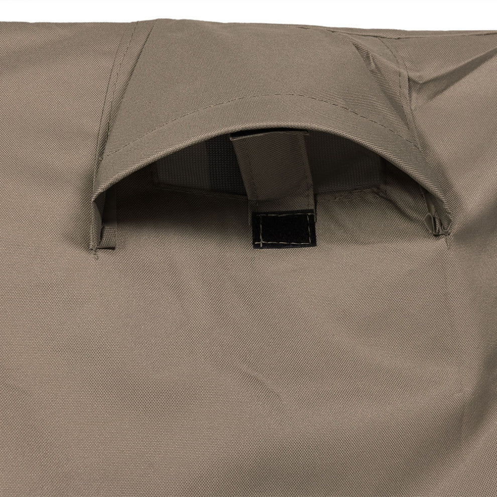 Sunndyaze Heavy-Duty Khaki Firewood Log Rack Cover, Cover Only, 5'