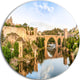 Toledo Bridge In Spain Landscape, Photo Disc Metal Wall Art, 36"