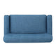 GDF Studio Mia Mid Century Modern Fabric Loveseat, Muted Blue