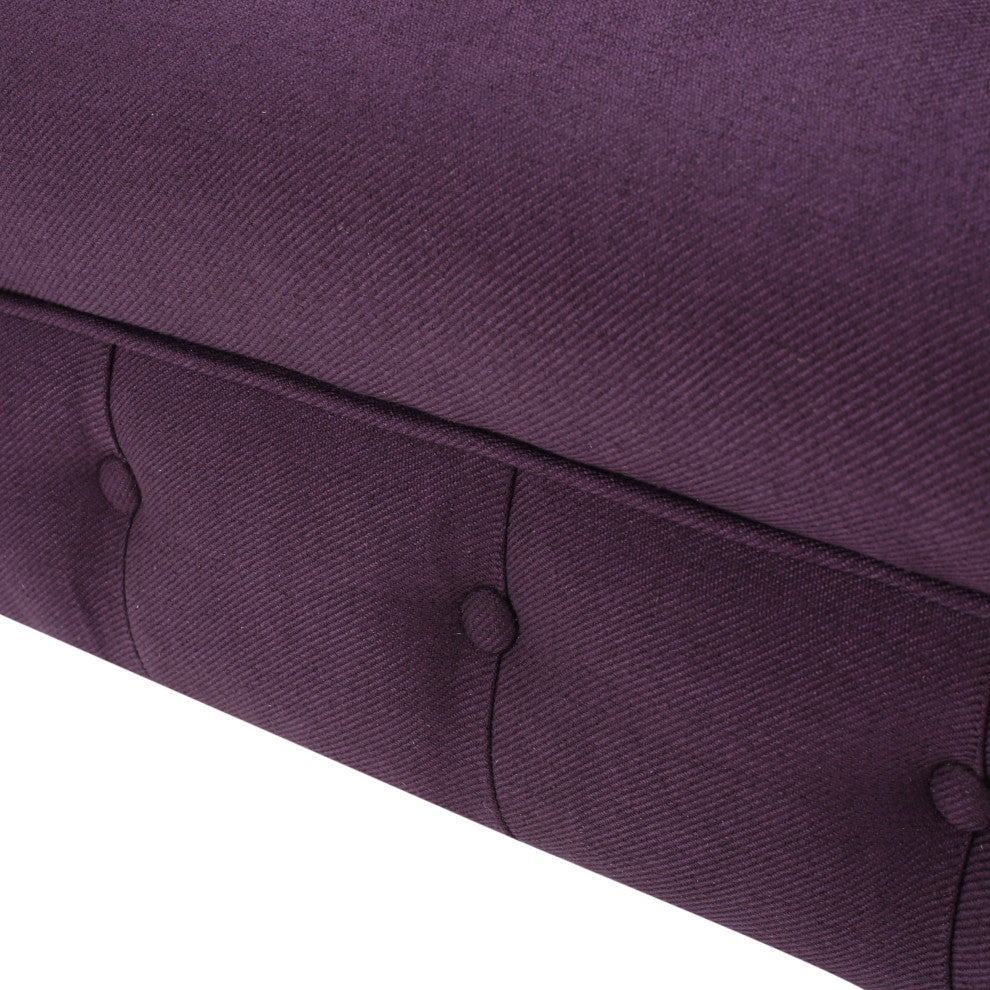 GDF Studio Akula High Back Club Chair, Plum Fabric