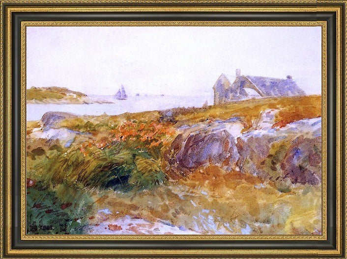 Frederick Childe Hassam Isles of Shoals Framed Premium Canvas Print, 18"x27"