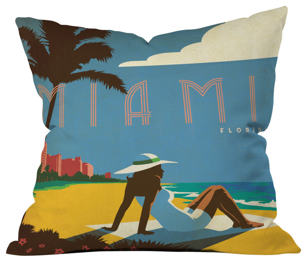 Anderson Design Group Miami Outdoor Throw Pillow