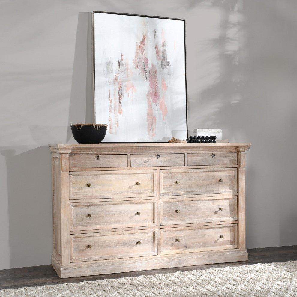 Adelaide Nine-Drawer Mango Wood Dresser