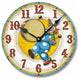 Vintage-Style Circus Clown Wall Clock, 12 Inch Diameter
