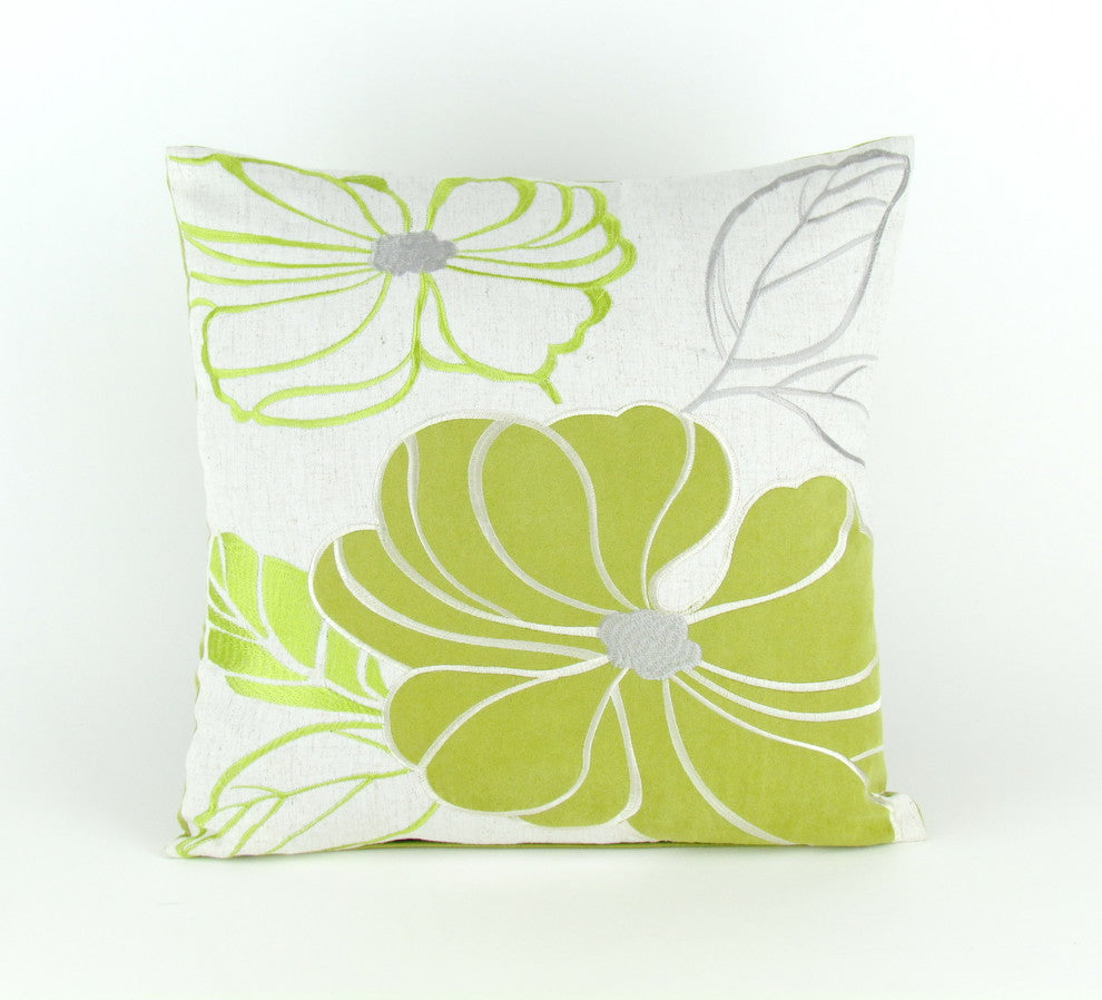 Tropics Decorative Pillow, Lime Green