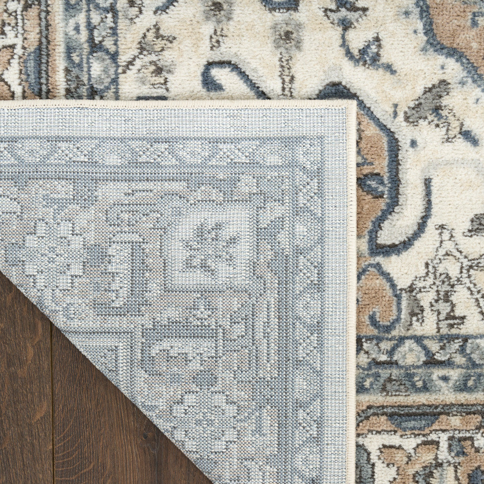 Nourison Quarry 2'2" x 10' Ivory Taupe Vintage Indoor Rug