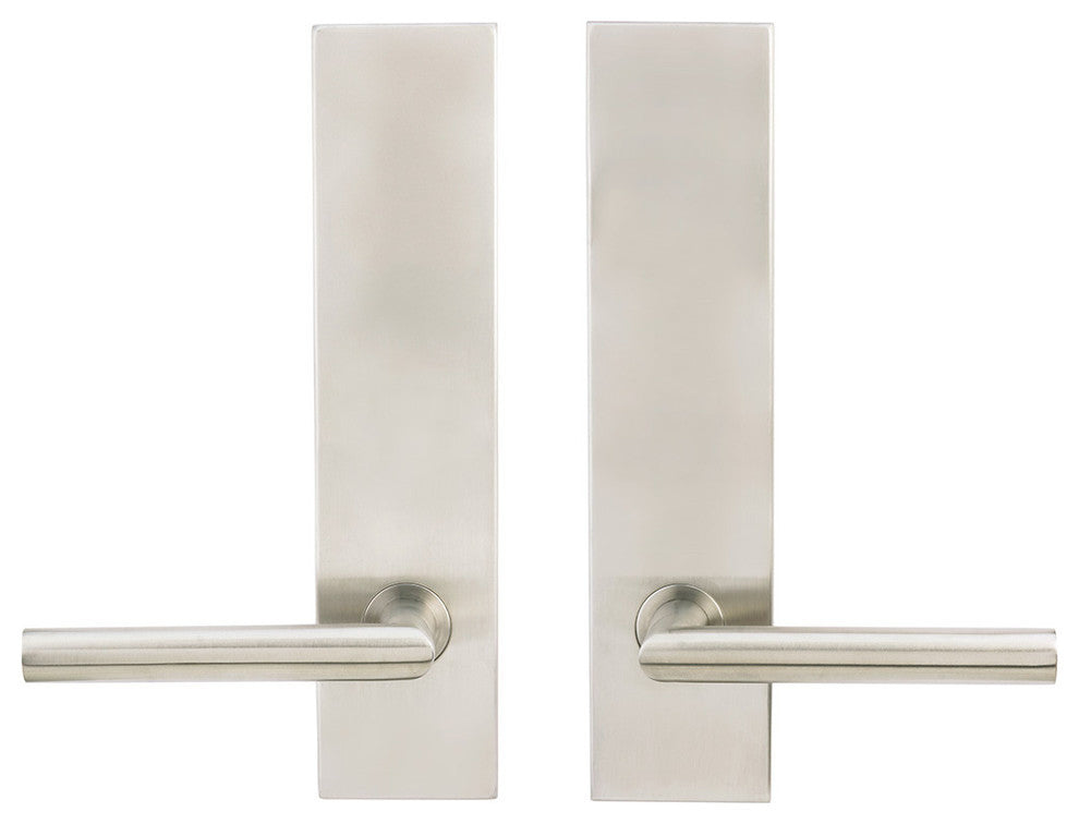 Frankfurt Lever, Tubular Privacy, Satin Stainless Steel, 2-3/8" Backset
