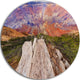 Grand Canyon View From Above, Modern Seascape Round Wall Art, 23"