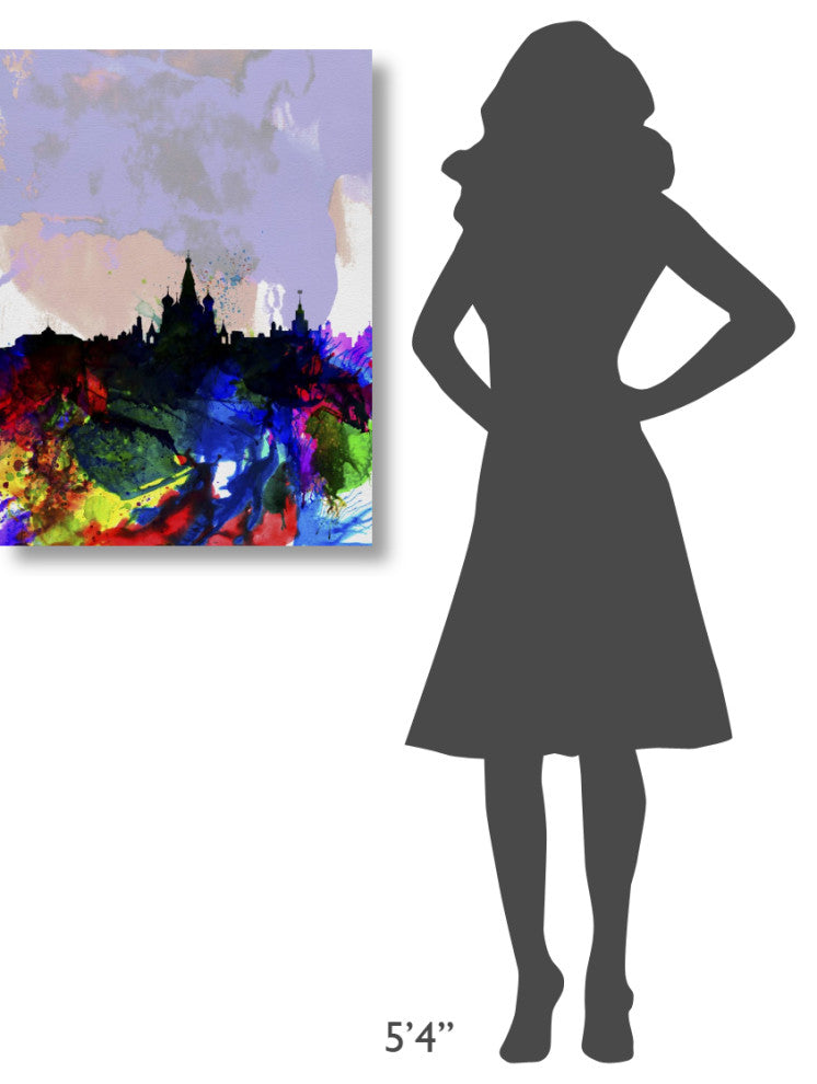 "Moscow Watercolor Skyline" Fine Art Print