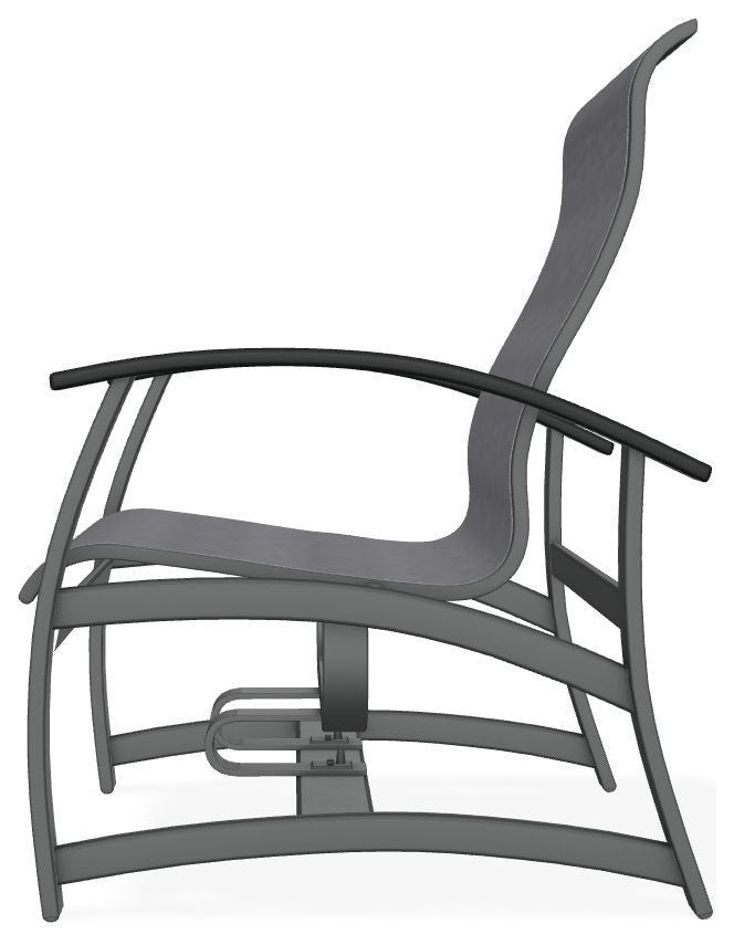 Belle Isle Sling Outdoor Hidden Motion Lounge Chair, Augustine Pewter/Graphite