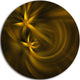 Play Of Golden Stars, Abstract Digital Art Disc Metal Wall Art, 38"