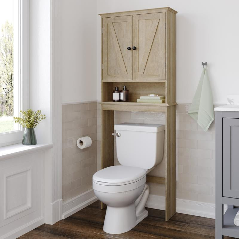Dune Farmhouse Over the Toilet Bathroom Storage Cabinet, Brown