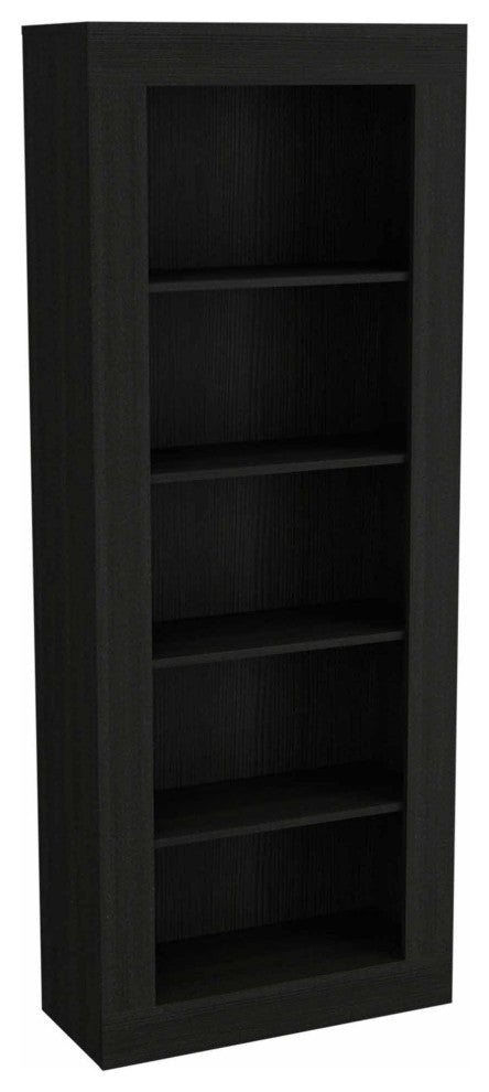 Melbourne Bookcase with 5 Open Shelves and Frame, Black