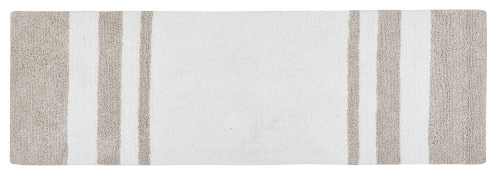 Madison Park Spa Cotton Reversible Bath Rug, Taupe