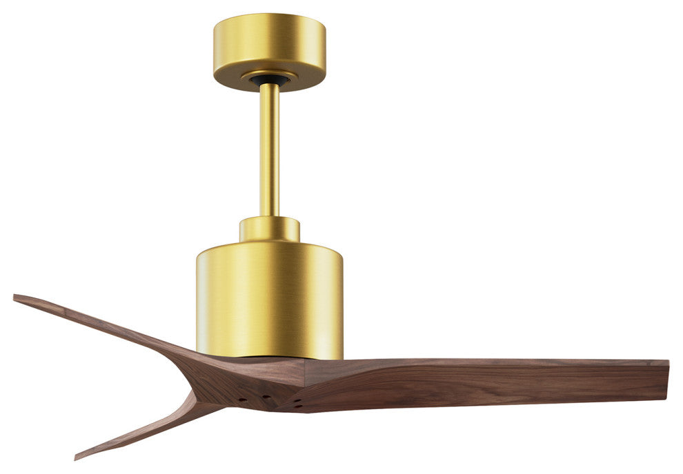 Mollywood  42" Ceiling Fan, Brushed Brass/Walnut Tone, 42