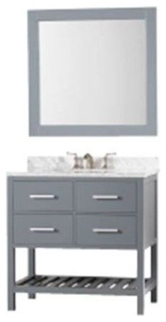 London 36" Single Sink Vanity Set, Gray