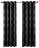 Lexington Jacquard Grommet-Top Panels, Set of 2, Black, 104"x84"