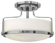 Hinkley Harper Three Light Semi-Flush Mount 3641CM