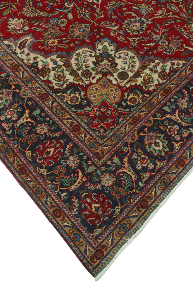 Fine Vintage Distressed Beretun Red Rug