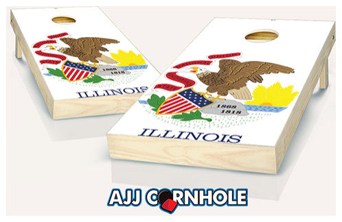 Illinois Flag Cornhole Set