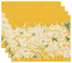 Sunset Tulip Garden Floral Print Placemats, Set of 4, 18"x14", Yellow