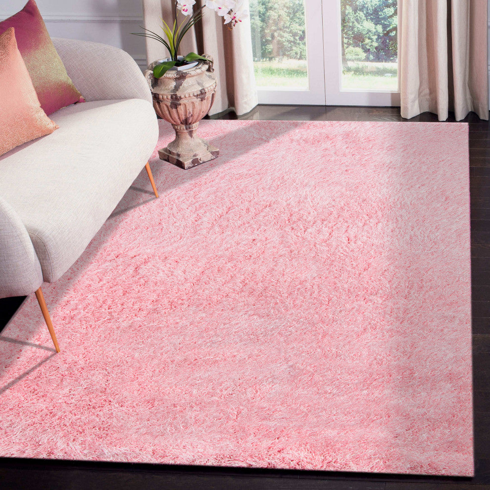 Metro Area Rug, Pink, 9? x 13?6?, Solid