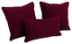 Solid Twill Throw Pillows With Inserts, 3-Piece Set, Burgundy