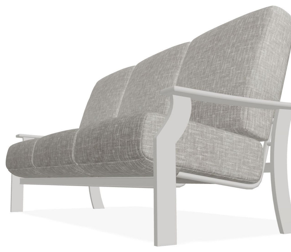 St. Catherine Deep Seat 3-Seat Outdoor Sofa, Hither Pewter/Snow