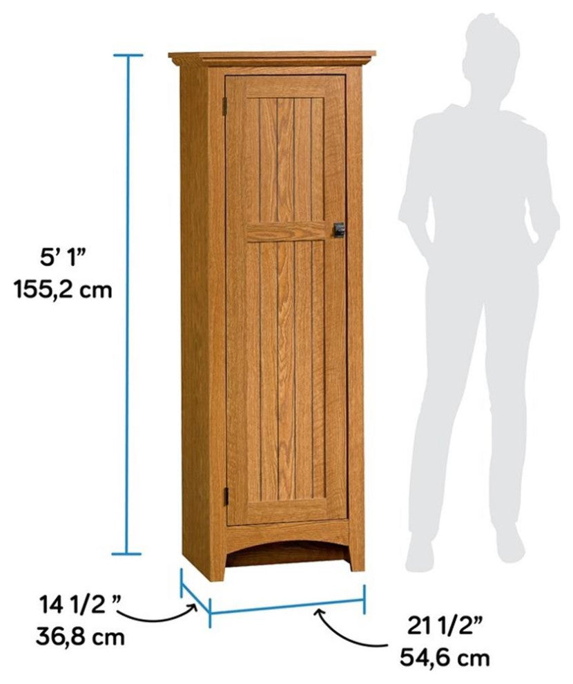 Sauder Select Summer Home Engineered Wood Pantry in Carolina Oak