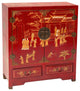 Red Lacquer Shoe Cabinet Landscape