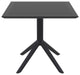 Compamia 31" Sky Square Table, Black