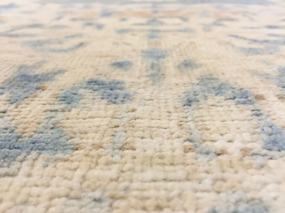 Faded Peshawar Ansley Light Blue/Light Blue Rug, 8'10x11'9