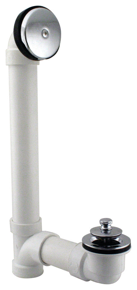 Twist & Close Sch. 40 PVC Bath Waste With One-Hole Elbow In Oil Rubbed Bronze, Polished Chrome