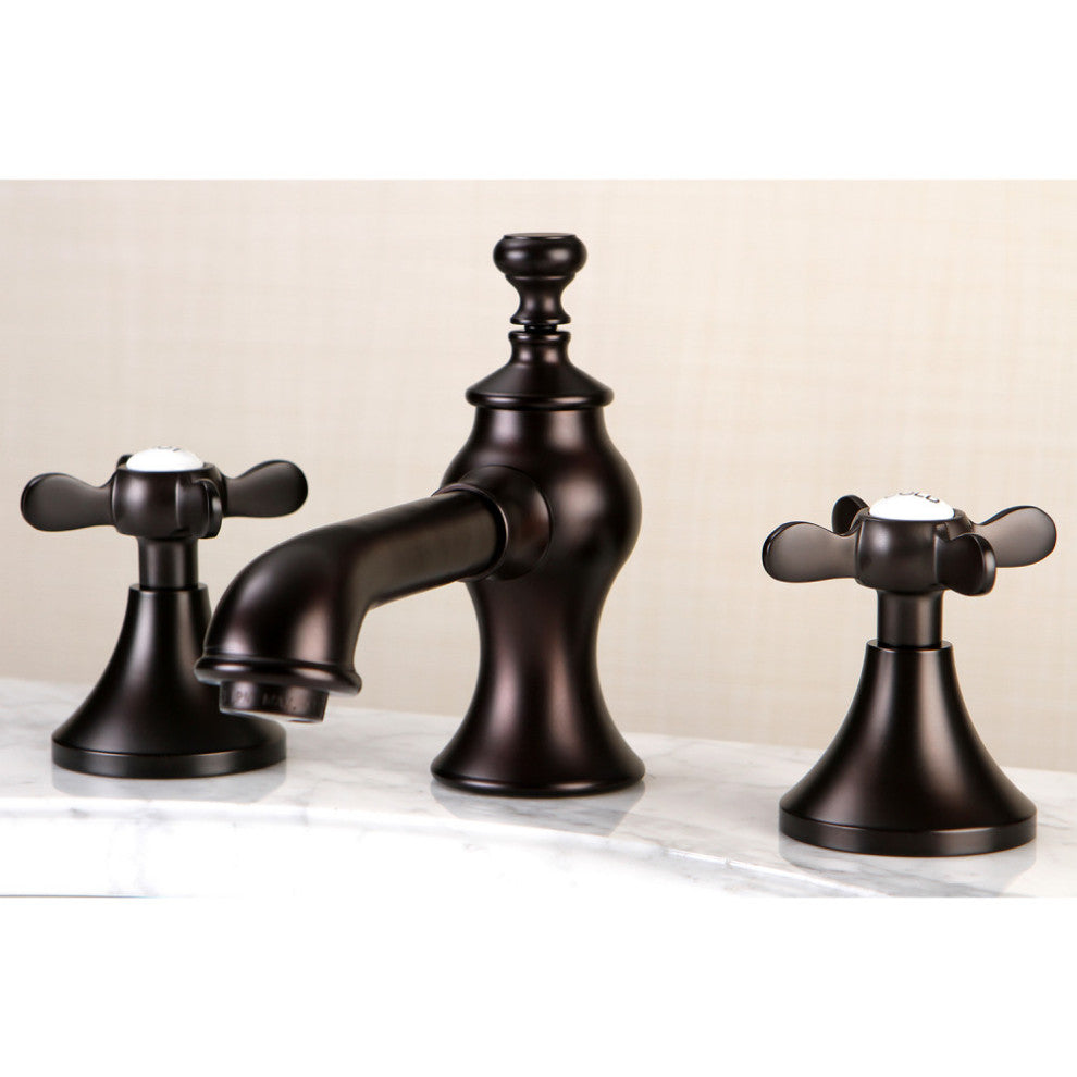 Kingston Brass Widespread Bathroom Faucet With Brass Pop-Up, Oil Rubbed Bronze
