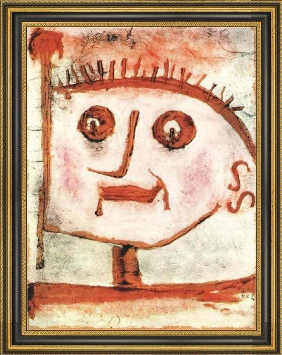 Paul Klee An Allegory of Propaganda - 21" x 28" Framed Premium Canvas Print