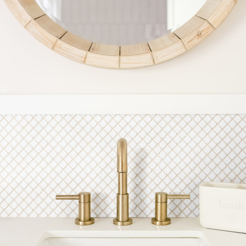 Hudson Diamond Glossy White Porcelain Floor and Wall Tile