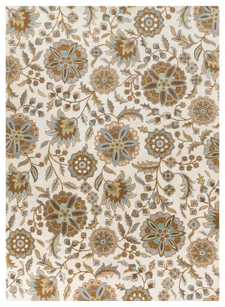 Surya Athena ATH-5017 Transitional Area Rug, Denim, 8' x 11' Rectangle