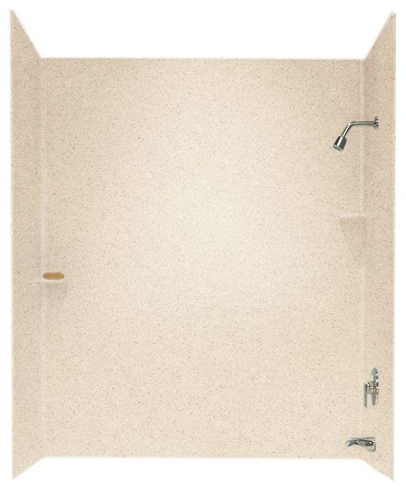 Swan 30x60x60 Solid Surface Bathtub Wall Kit, Bermuda Sand