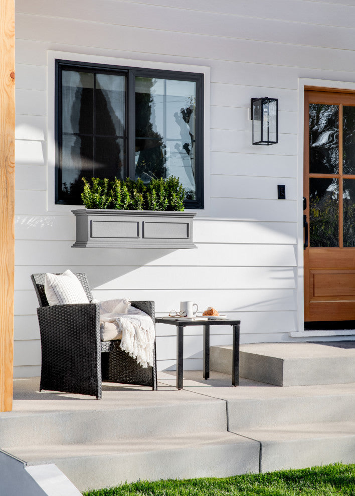 Brixton Window Box Planter With Bracket, 36", Grey, 36 Inch, 2 Pack