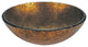 Tempered Glass 1/2" Thick, 16.5" Diameter, 5.5" With Chrome Pop-Up Drain