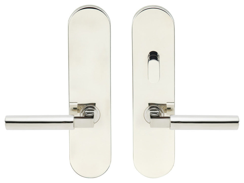 Aurora Lever, Tubular Passage With Privacy Bolt, RH, Polished Stainless Steel