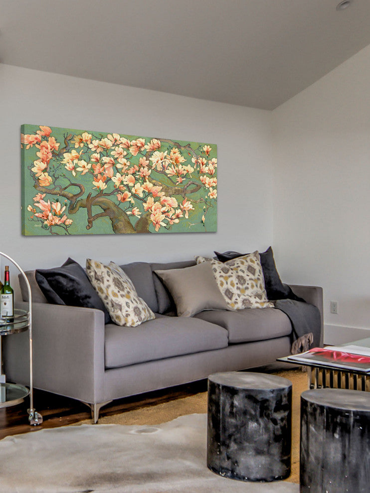 "Magnolia Branches II" Painting Print on Canvas by Evelia