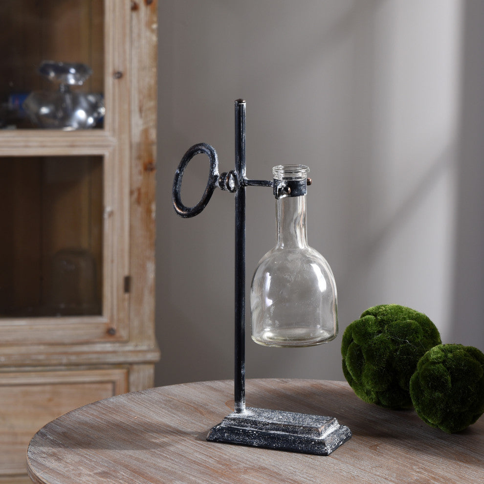 Matilda Flask Vase Key Potion Metal Table Accessory