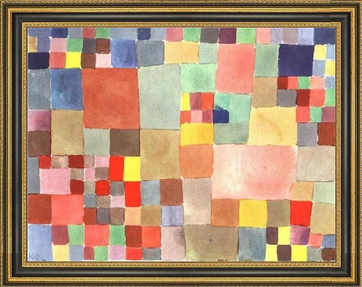 Paul Klee Flora on Sand - 21" x 28" Framed Premium Canvas Print