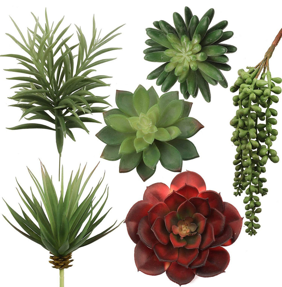 Succulent Assortment Picks, Six Pack Natural Sized Artificial Plants